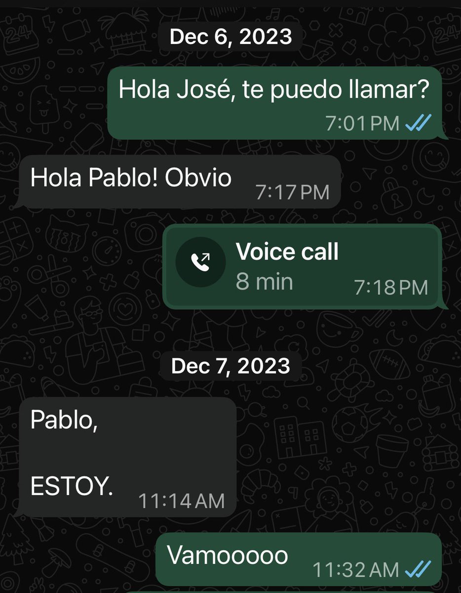 pabloquirno's tweet photo. La llamada a José para que nos acompañe en este histórico desafío…el resto es historia. https://t.co/Xgm1anz25W