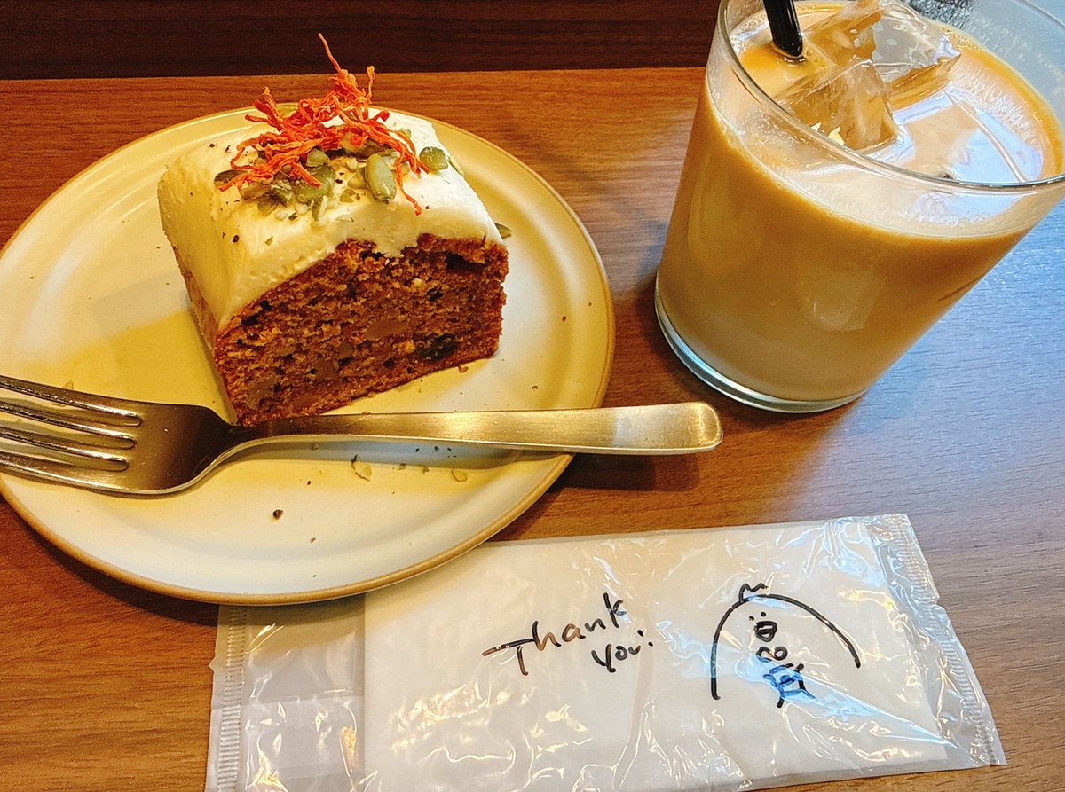 t_natsuki_jp's tweet photo. 池袋西口の劇場通り沿いの
COMFORT Stand
人気メニューのキャロットケーキ🥕とラテを注文☕️
米粉を使用したグルテンフリーのキャロットケーキは具だくさんでスパイスもしっかり効いてて絶品!ラテとの相性も抜群でした。
#池袋カフェ
#COMFORTStand
#カフェ巡り https://t.co/Ezca0ZvYh8