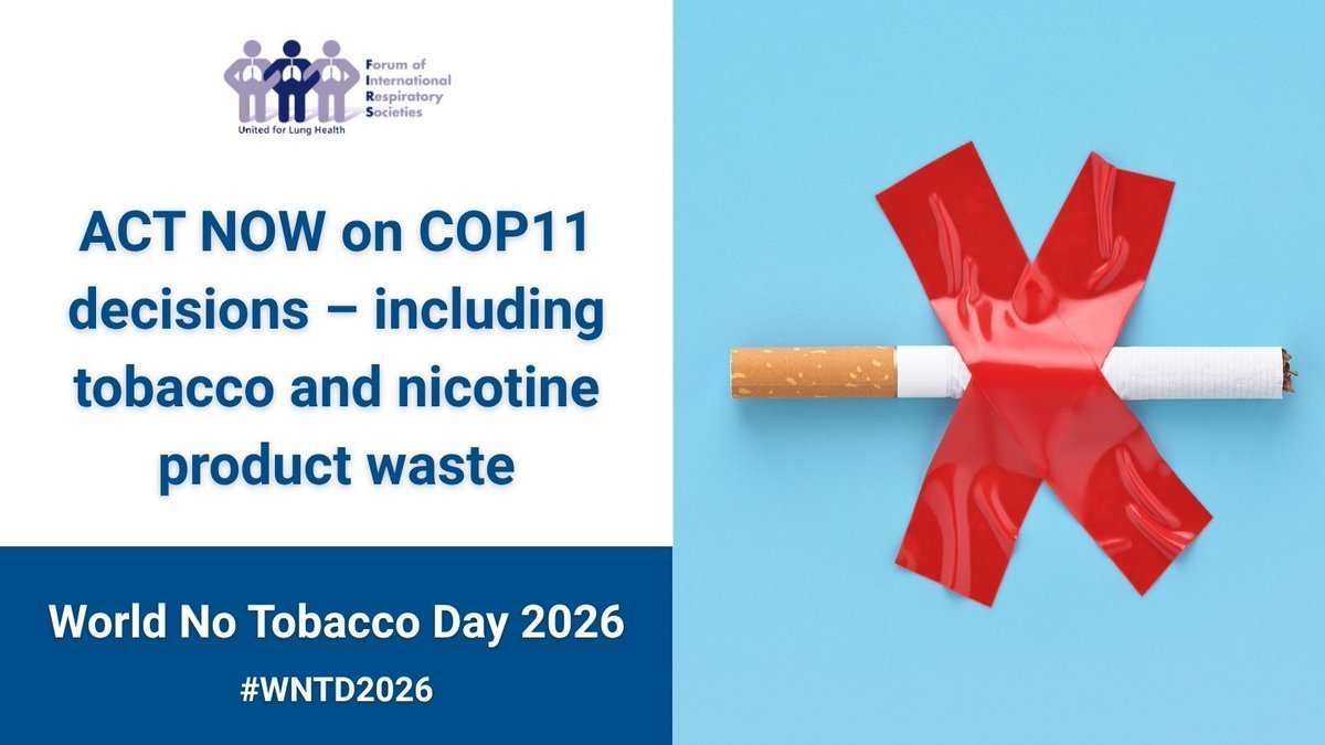 APSRapsr's tweet photo. #WNTD 2026: FIRS encourages countries to implement decisions made at the 11th Conference of the Parties to the WHO Framework Convention on Tobacco Control – including on the devastating environmental impact of tobacco product waste. 

Read more: https://t.co/YyZemHMAiM https://t.co/V6QHYxi3go