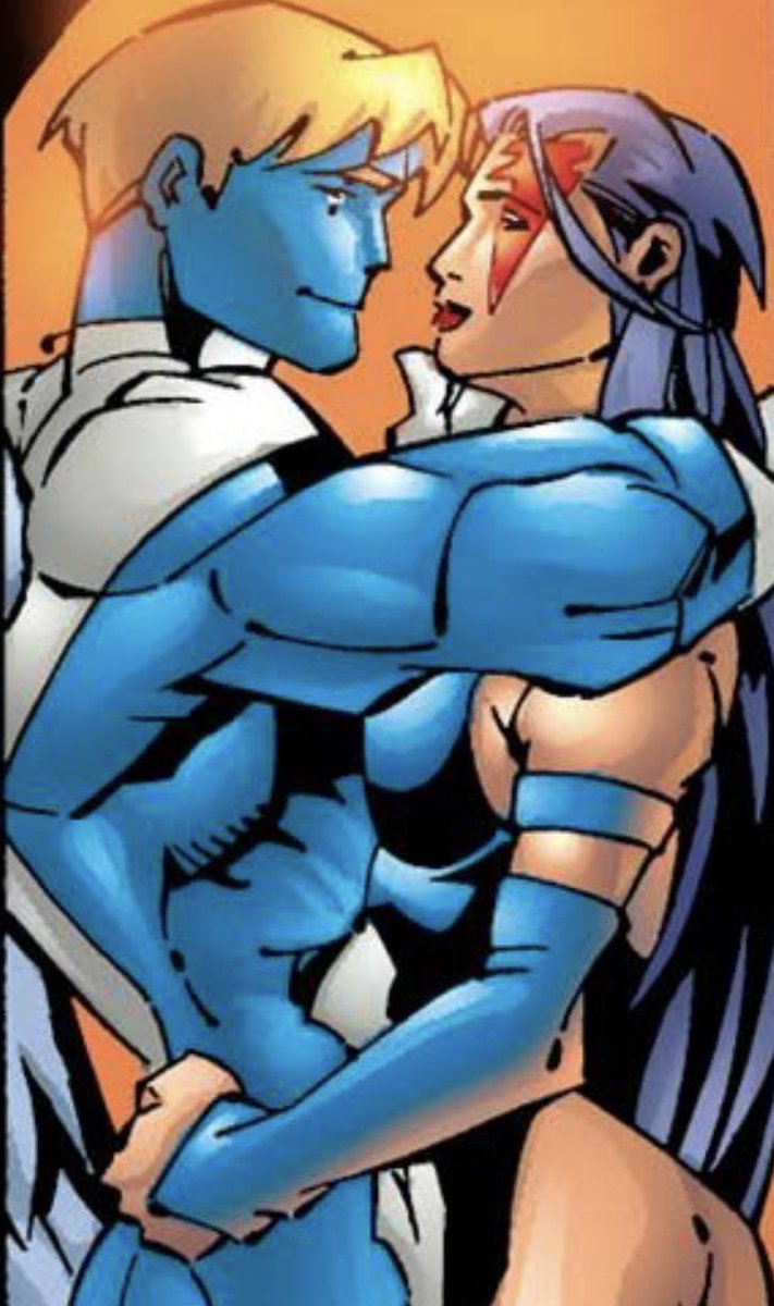 MentalMonarch's tweet photo. Psylocke x Archangel https://t.co/k7lNKI8AlL