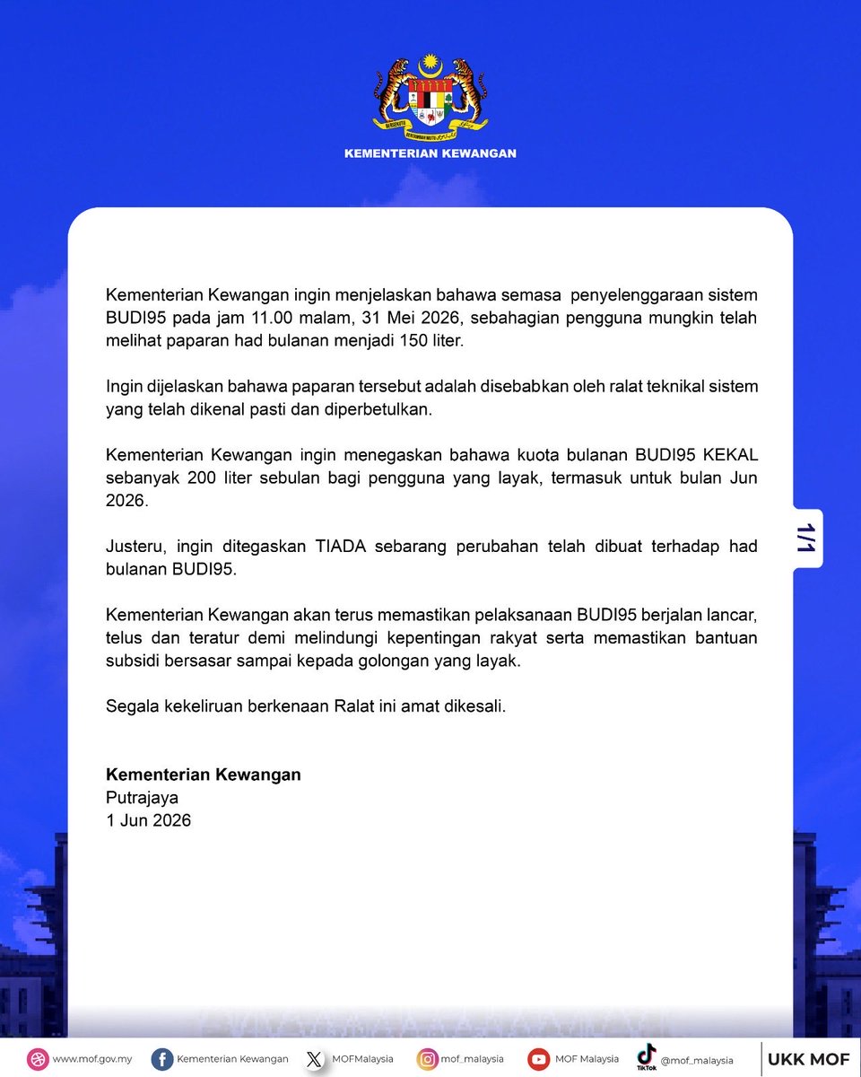 MOFmalaysia's tweet photo. SIARAN MEDIA KEMENTERIAN KEWANGAN https://t.co/u1JsJdC4Aa