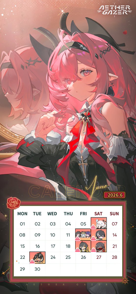 AetherGazerEN's tweet photo. "The vampire princess hunts vampire hunters, and drinks them dry!"

Hope you enjoy the June calendar we prepared for you! For more wallpapers, please visit https://t.co/WMKVUzpTF9

#AetherGazer https://t.co/Z0SHKto32T