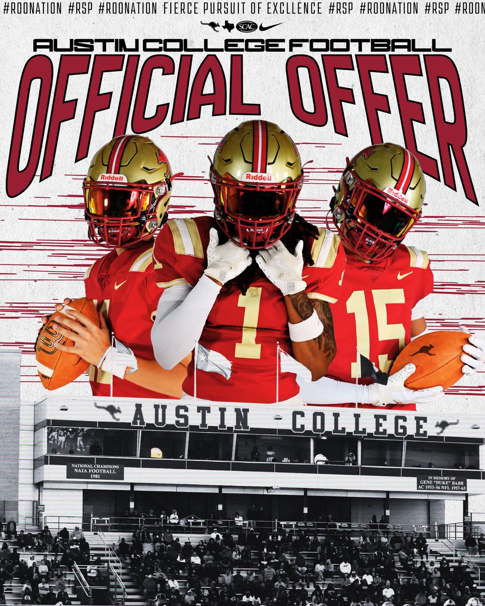Lukeconner27's tweet photo. After a great conversation on the phone with @CoachBrionesAC I’m blessed to receive my 2nd offer to Austin College! @JLottScout @Coach_Thacker @Coach_Worrell @coachperez @RoosFootball @RallyPreps @PPISDathletic @ppbearcatblog @Coach__OMalley https://t.co/pToWVVZ5RZ