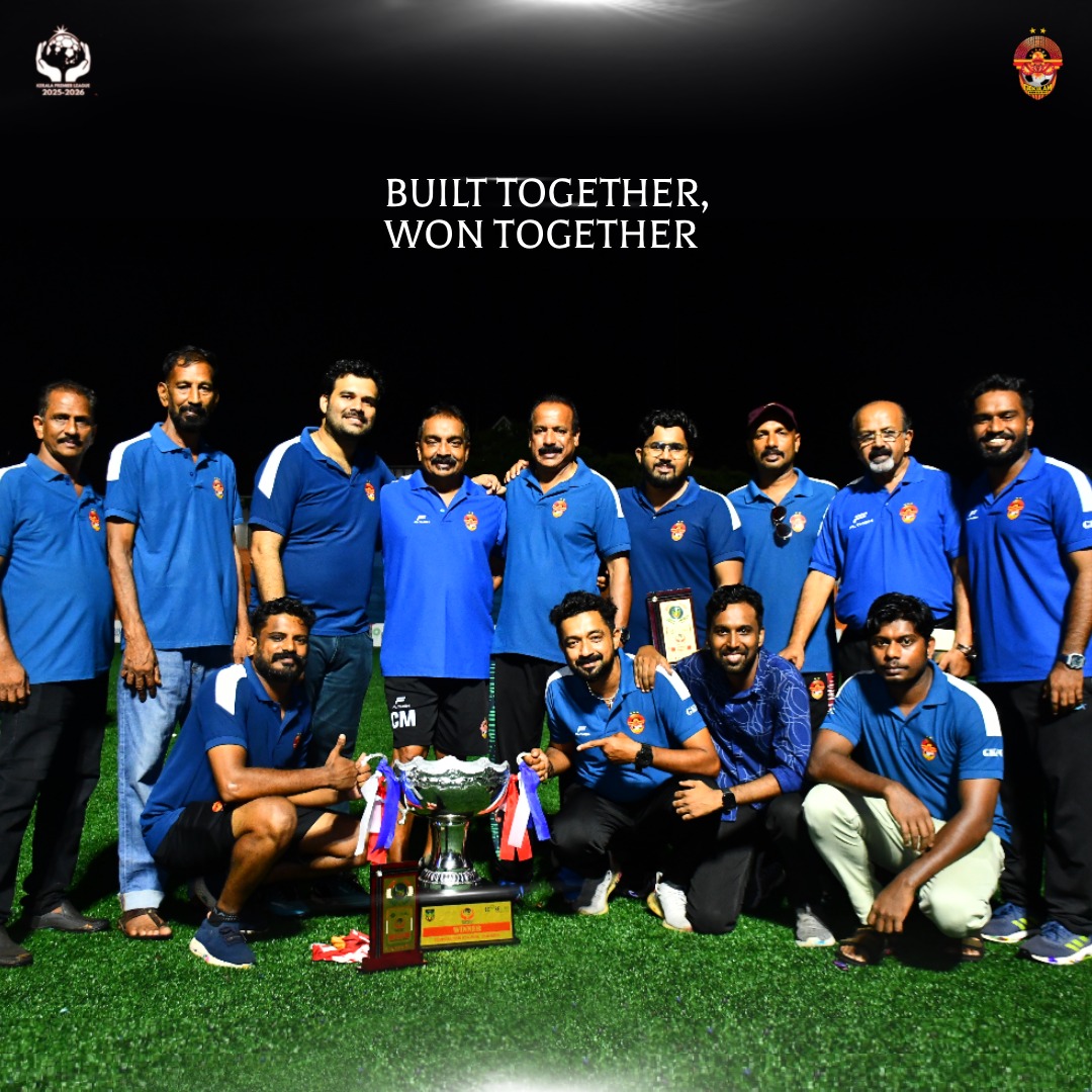 GokulamKeralaFC's tweet photo. The faces behind the success story of our KPL-winning team. ๐โจ
#gkfc #malabarians #KPLFINAL https://t.co/0gWAOJtFTQ