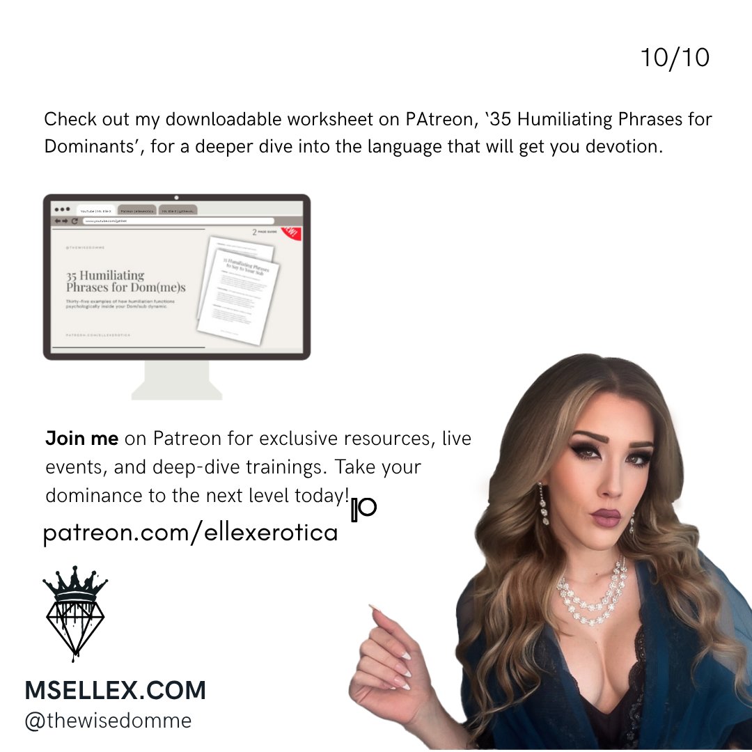 thewisedomme's tweet photo. The best humiliation isn't an insult. It's making them admit the truth themselves.

#BDSM #Dominant #Submission #DsRelationship #HumiliationPlay #KinkEducation #PowerExchange #BdsmCommunity https://t.co/i90emXbVeX