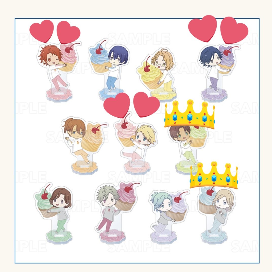 MARIErc_i's tweet photo. 【交換】 うたプリ BGS マルイ BE MY CUPCAKE Ver. BMC ビジュカ サテンステッカー  ちびキャラ アクスタ 
エポス特典

譲）音也 真斗 那月 トキヤ 翔 嶺二 藍

求）ステッカー:カミュ2>セシル3
アクスタ:カミュ又はレン1、セシル2　
特典:レン1又はカミュ1、セシル1

セシルは友人分
郵送交換>手渡し https://t.co/4B6WDTZDFl