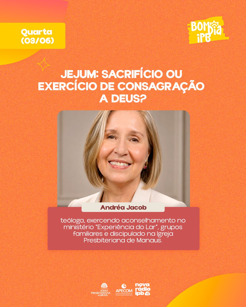 ipboficial's tweet photo. Nesta terça e quarta o Bom Dia IPB traz uma programação que traz conversas que nos encorajam a viver uma fé mais profunda e prática diariamente. 🙏

Participe ao vivo enviando sua pergunta pelo WhatsApp:
📱 (11) 94713-4594

🎧 Ouça pelo site ou app:
https://t.co/UYNvXgXKB8 https://t.co/GQfKlGoaUU