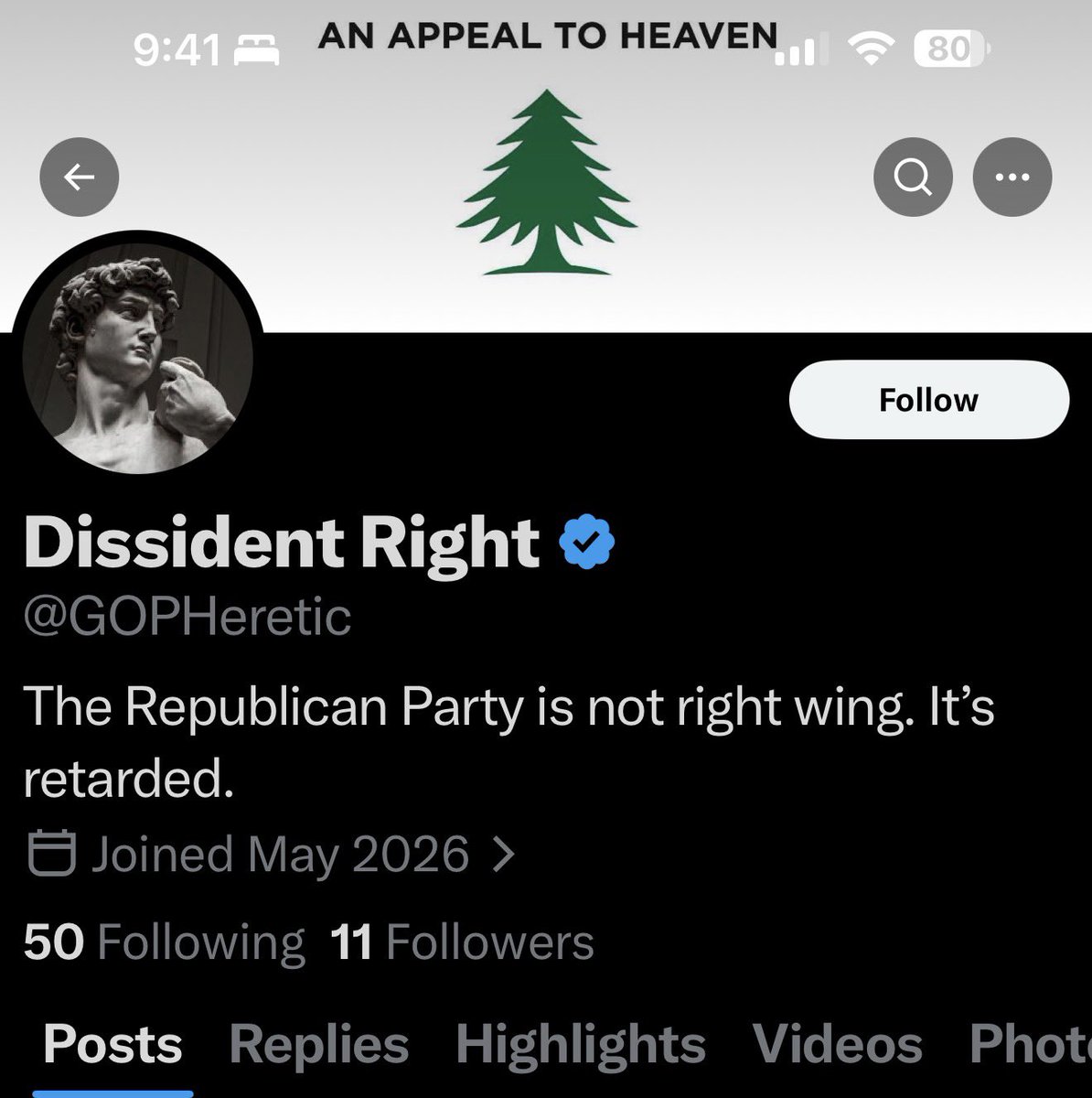 douglassmackey's tweet photo. Jon Favreau just retweeted an 11-follower white statue “Dissident Right” account that was created this month, lol.

Seems totally organic. https://t.co/OMpYVIM3Qd