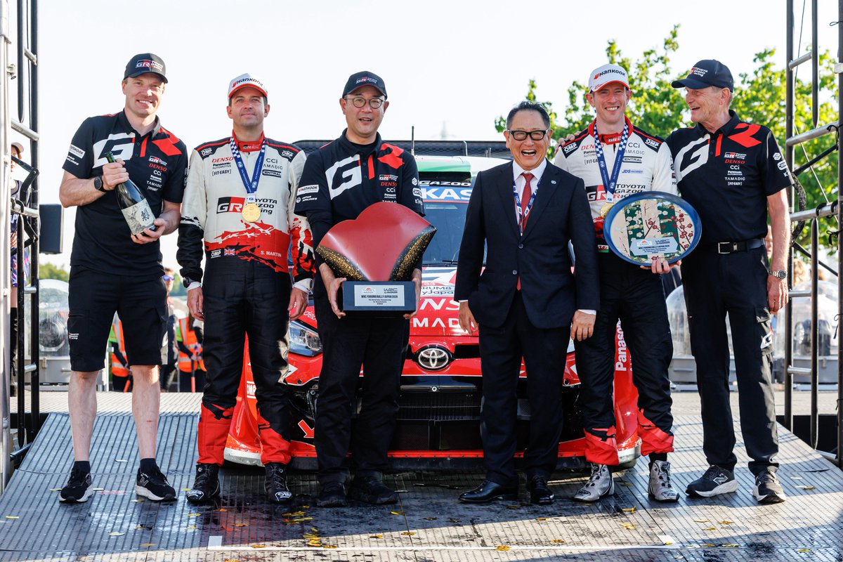 TGR_WRC's tweet photo. Always a special podium 🤩

#ToyotaGAZOORacing #GRYaris #WRC #RallyJapan 🇯🇵 https://t.co/75RWz5HZfg