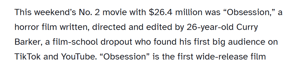 NowItsKnown's tweet photo. The summer of #YouTube?  #Movie
"Next weekend’s “The Amazing Digital Circus: The Last Act,” another film sprung from a YouTube channel, has already sold $9 million of advance tickets, according to its distributor, Fathom Enterta..."
@Kneon @ValliantRenegad
https://t.co/vORD80H9Ns