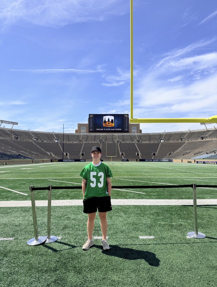 ConnorDev28's tweet photo. Had a great day @NDFootball mega specialist camp. Charted pretty well, and made it back to 57 yards in the FG competition finals.

@punt_21 https://t.co/EkCJCVsiwU