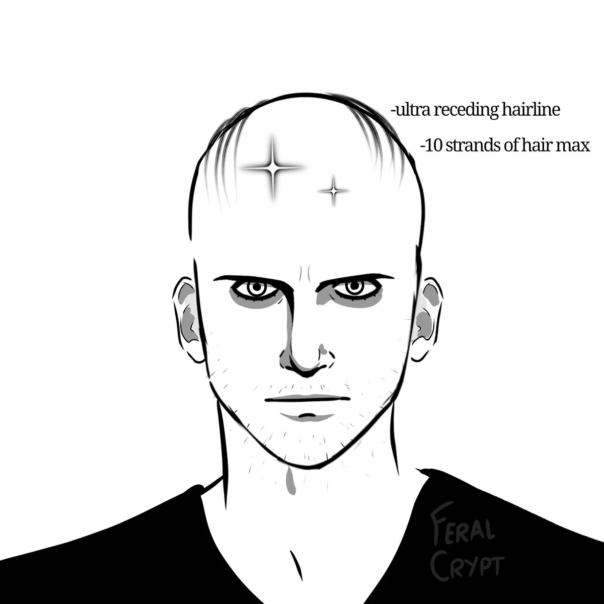 Feral_Crypt's tweet photo. I had a dream that Vendetta Leon's wig got snatched and he stared at me like this #LeonKennedy #REBHfun https://t.co/UKbhVMZEIE