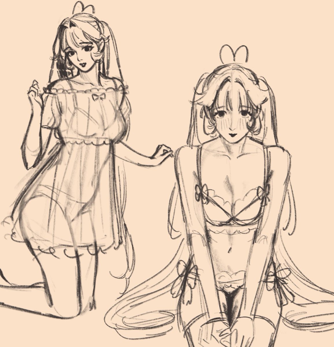 phr0l0va's tweet photo. easiest way to lock a character into my brain is to draw them in lingerie https://t.co/2oOMzMnoZU