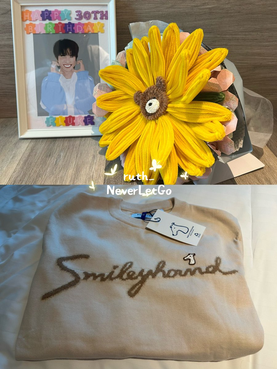 ruth_NeverLetGo's tweet photo. Happy 30th Birthday, my love 🎂❤️🥰

I wish you happiness and success in whatever you do and may you find your true love. You are so wonderful, you deserve the best! 😉

Hope you like the handmade drawing and bouquet and the sweater ☺️

#30thHBDFlukeNatouch
#เจ้าแก้มก้อน 
#fluke_natouch