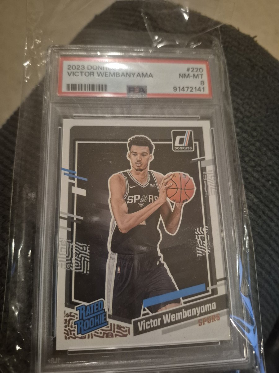 goodbadcards's tweet photo. With the Spurs reaching the NBA finals heard Wemby cards were going up. Took me a bit of time but I do have one. I paid less than $10 a few years ago, looks like a good deal. https://t.co/UMknwVX7h2