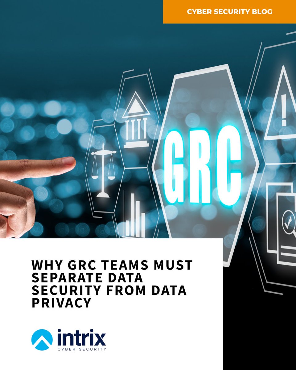 CyberIntrix's tweet photo. Data security and data privacy are often used interchangeably, but they're not the same thing.

Understanding the difference is critical for effective GRC, compliance, and risk management.

Read more:
https://t.co/IlYQfRhMRU

#CyberSecurity #DataPrivacy #DataSecurity #GRC https://t.co/0nzBcbmRyU