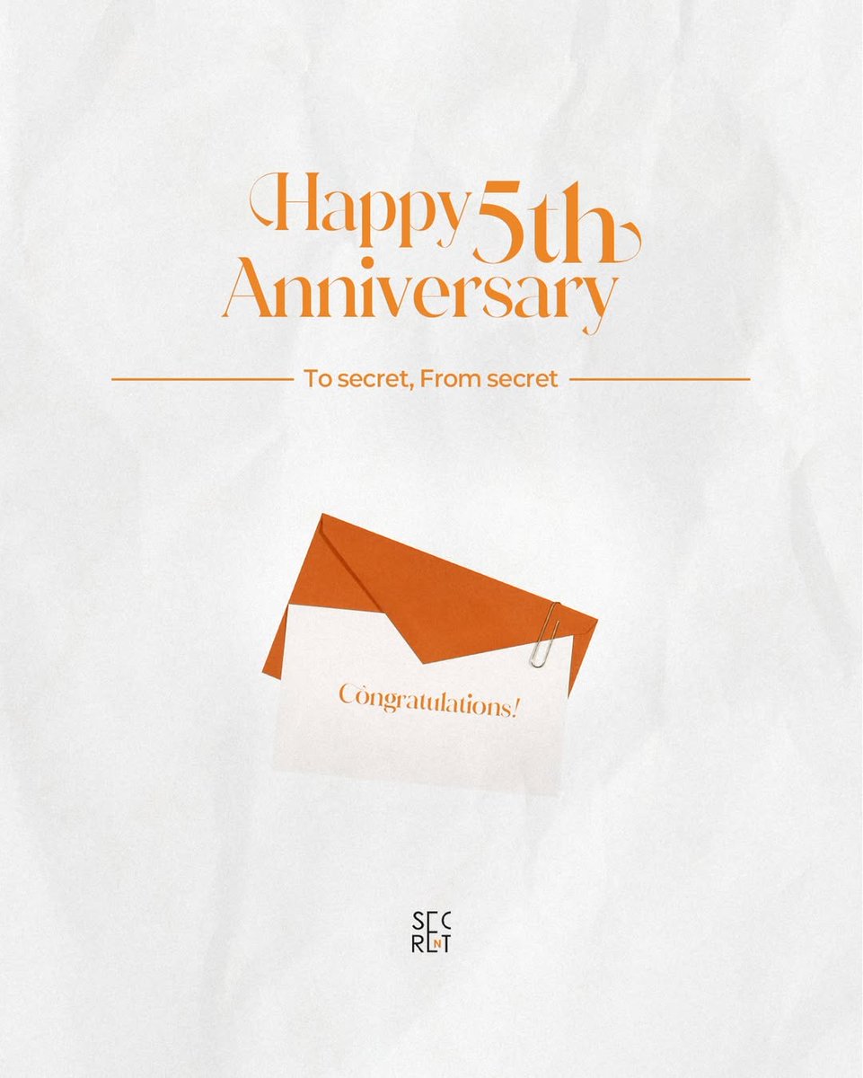 _seogyeo230_'s tweet photo. 260601 시크릿이엔티 인스타에 #표예진
Happy 5th Anniversary To Secret, From Secret
ㅡ
🐰 SECRET ENT의 5주년을 축하합니다 ◡̈* 앞으로도 더더욱 멋진 활약들 많이 보여드릴 수 있도록 함께 노력하겠습니다! 많은 응원 부탁드립니다!! - 표예진
ㅡ
#pyoyejin https://t.co/owovT3EWhl