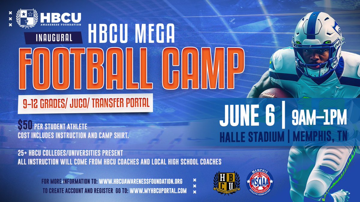 Djay_Lee1's tweet photo. I will be attending HBCU MEGA FOOTBALL CAMP June 6‼️I’m ready to compete‼️ @HBCUAwareness @MSJUCOREPORT @JucoRecruiting https://t.co/FTEteOaUug