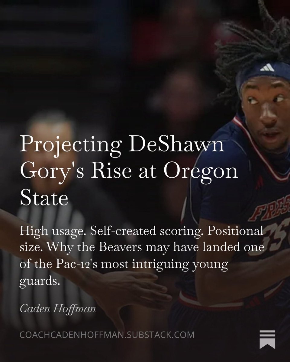 coachcadenhoff's tweet photo. The Pac-12 is back! Full breakdown of why I think Deshawn Gory @D1shawn35 can be one of the best young guards in the conference for @JoynerJustin &amp; @BeaverMBB 

https://t.co/ETNsLx4up2 https://t.co/lYuE85lmP7