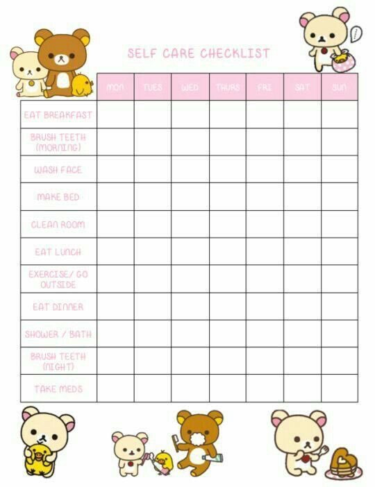 dollishbub's tweet photo. carer that makes you a weekly self care checklist inspired by your favourite character(s) because they know how forgetful you can be .. 💭 https://t.co/9WwpibZ62w