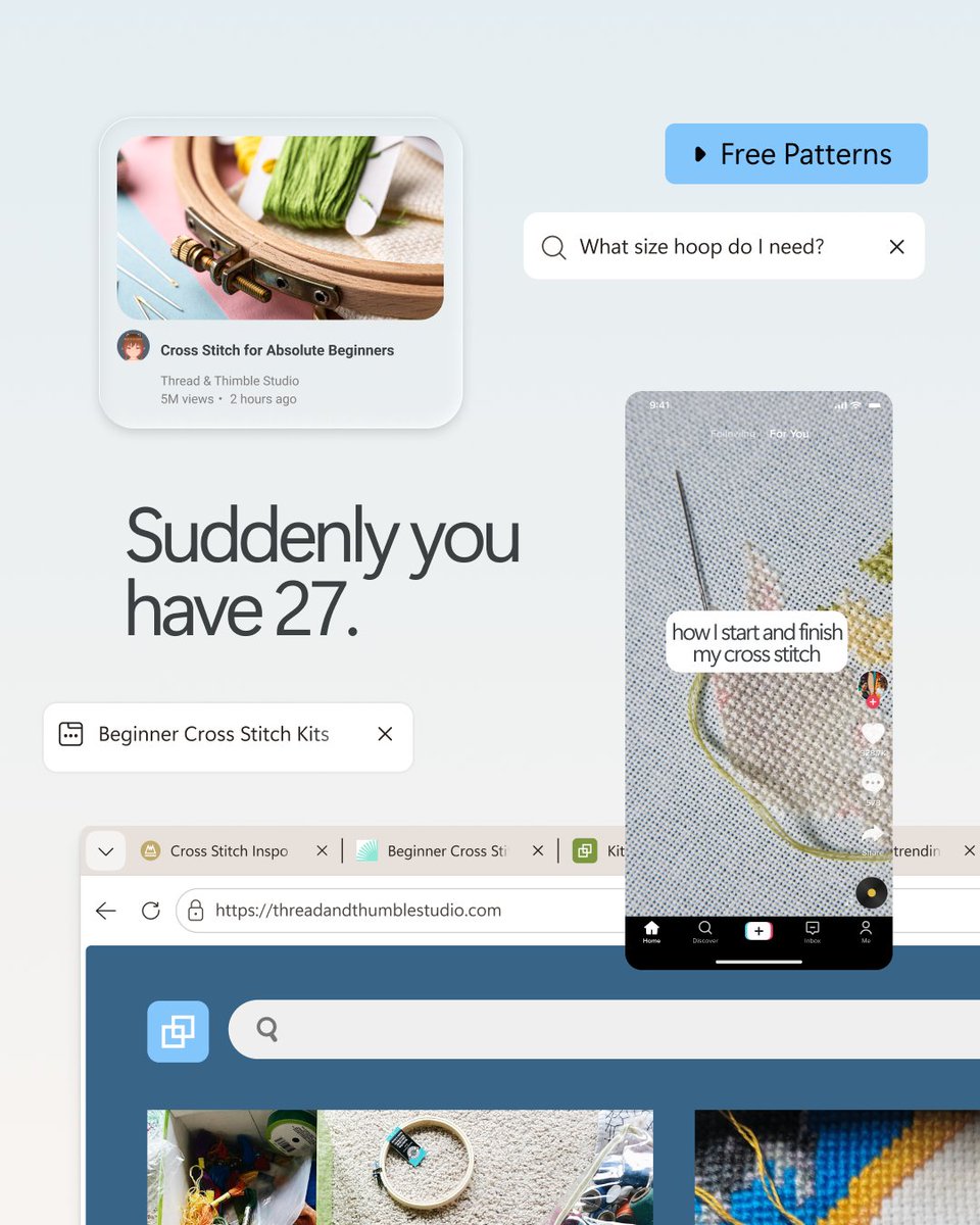 MicrosoftEdge's tweet photo. Browsing tailored to you, not tab chaos. Journeys brings back what you’ve been exploring so you can pick up where you left off, every time. https://t.co/Q28Ma8Us9D