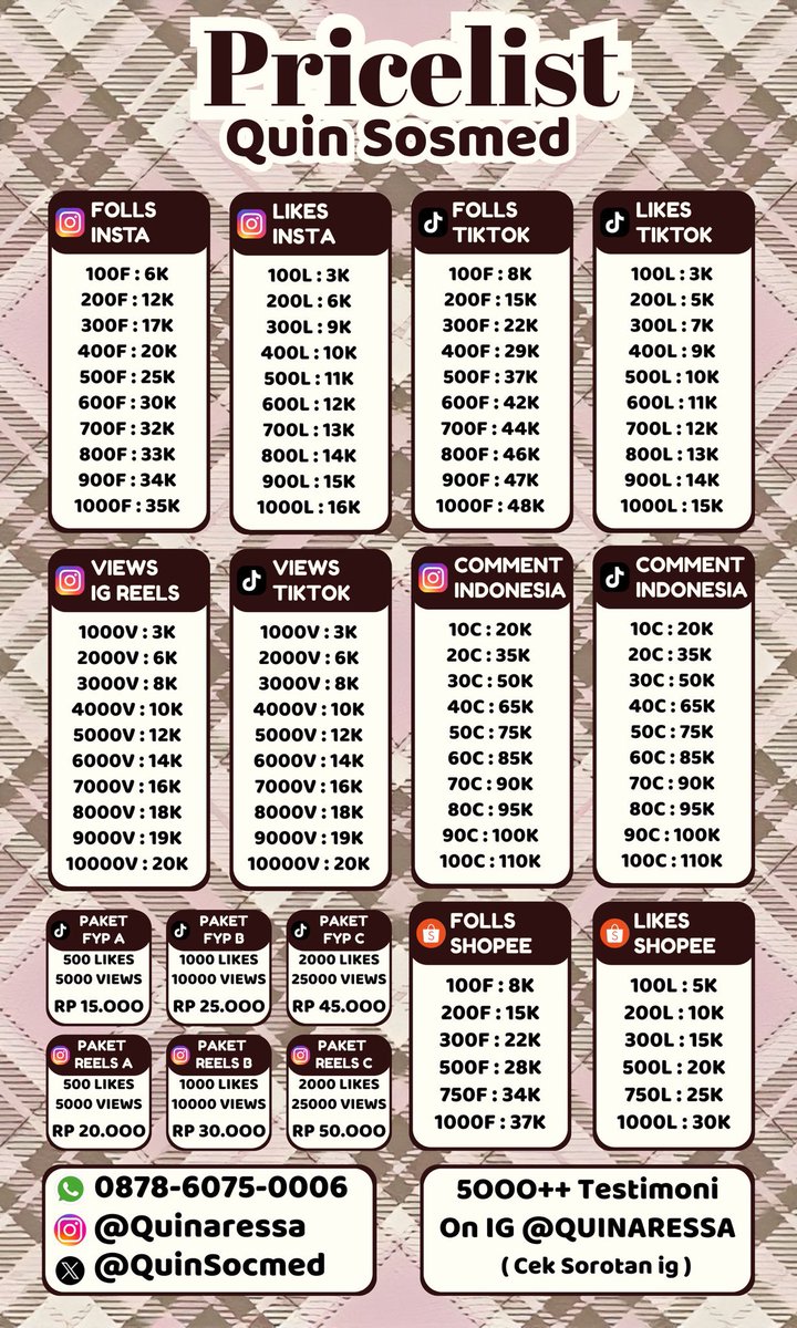 prettyIush's tweet photo. SEJAK 2O18 5K++ TESTI &amp; BONUS++💗

💌fastresp:https://t.co/dS8xZVYptv
Testi cek linkbio🌷

WTB TIKTOK IG FOLLOWERS LIKE VIEW UPLIKE VIEWS PENGIKUT LIKE SHARE SAVE INDONESIA FOLL FOLLS FOLLOWER SUNTIK INDO MURAH LIKES UPFOLL INSTAGRAM JASA TAMBAH SHOPEE PERMANEN JUAL BELI ZONAUANG https://t.co/EAhHBcxDxc