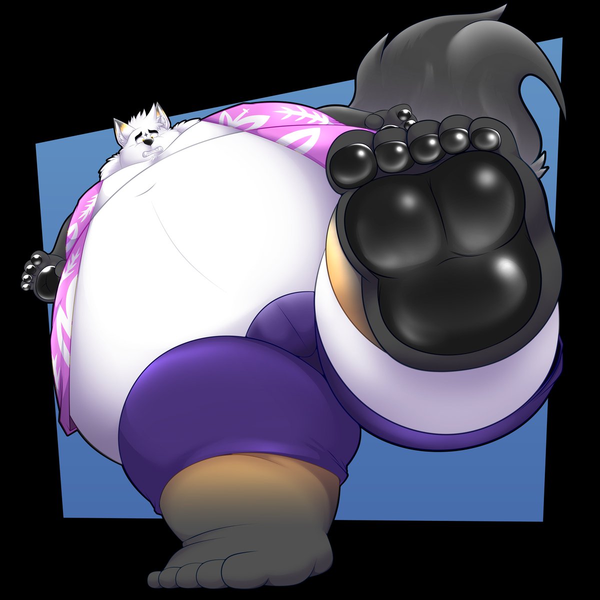 ZedrickHannibal's tweet photo. Huge belly, bigger pawpads, and a body too heavy to hide anymore
Soft, stuffed, and completely overwhelmed by his own size🐾💜
Commission for : @Foxmallow_ https://t.co/wTr9WUTZzW