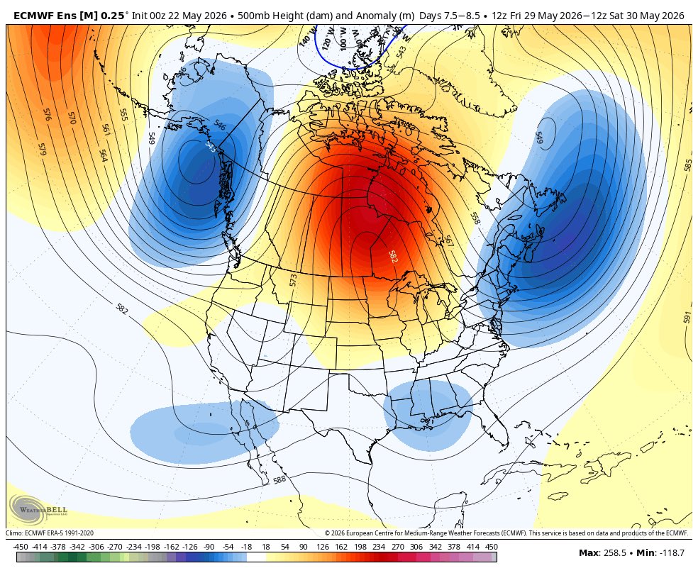sdantwx's tweet photo. @swrightCO You haven’t gotten a serious answer, at least I don’t think. The plain and obvious culprit is low latitude junk. Here is what that looks like modeled. Moisture return is inhibited, trough ejections are skewed, shear vectors are terrible, and chasing sucks. https://t.co/vLYK7ryO5d
