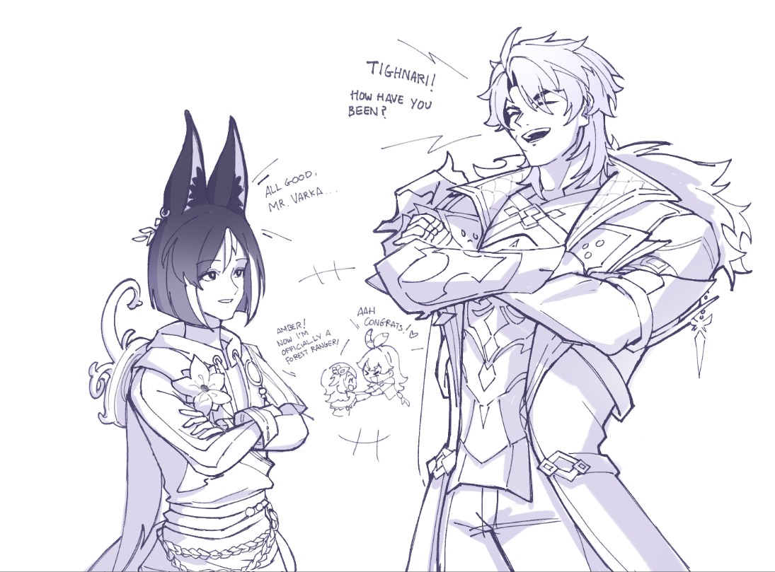 haochimon's tweet photo. Versi Eng #Varka #Cyno #Tighnari https://t.co/fpovHu7zvi