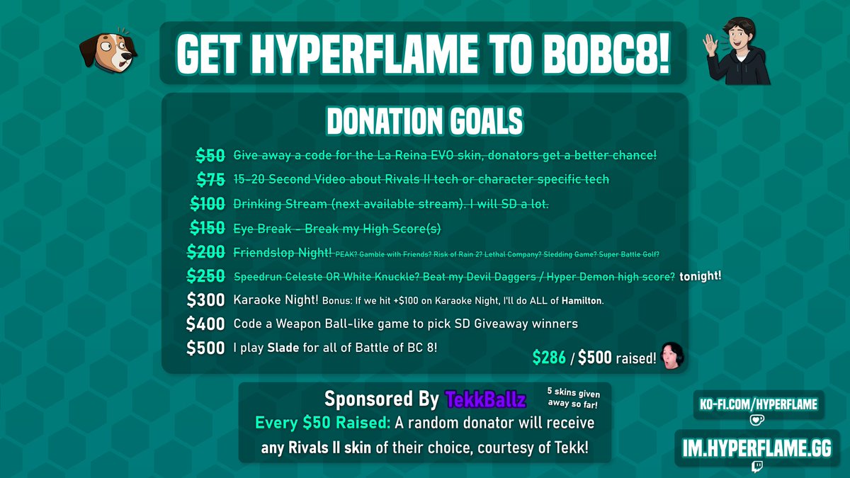 imhyperflame's tweet photo. Also doing another stream tonight! Hit the $250 goal so we're doing some runs of Devil Daggers, Hyper Demon, White Knuckle, and maybe Celeste :) https://t.co/7ptFixc0Hb