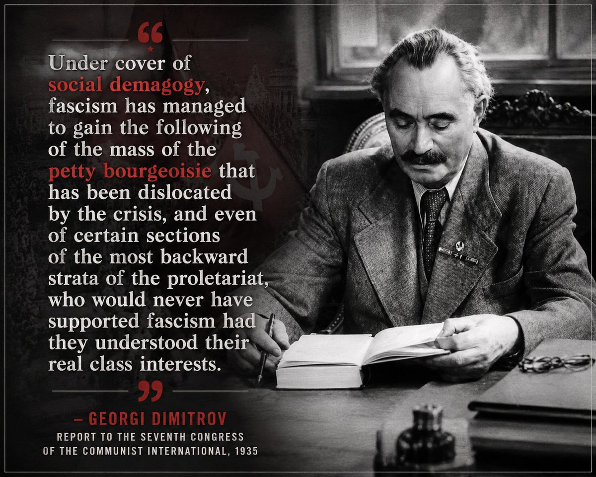 CDMorlock's tweet photo. Nazism is degenerate and will always originate from the vacillation of urban petite bougeouis people who realize their place as violent degenerates. They seek war and unproduction at their rentier masters behest.  

This is what happened in the 20's and 30's, not the lies told by Liberal and Marxoid intellectuals about how it was some kind of conservative peasant rural movement.