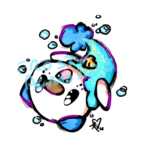 FrostyAlmonds's tweet photo. (Almost) Daily Oshawott 1236. Had to squeeze in one mermay thing before the month is over. https://t.co/8PkLaX6iot