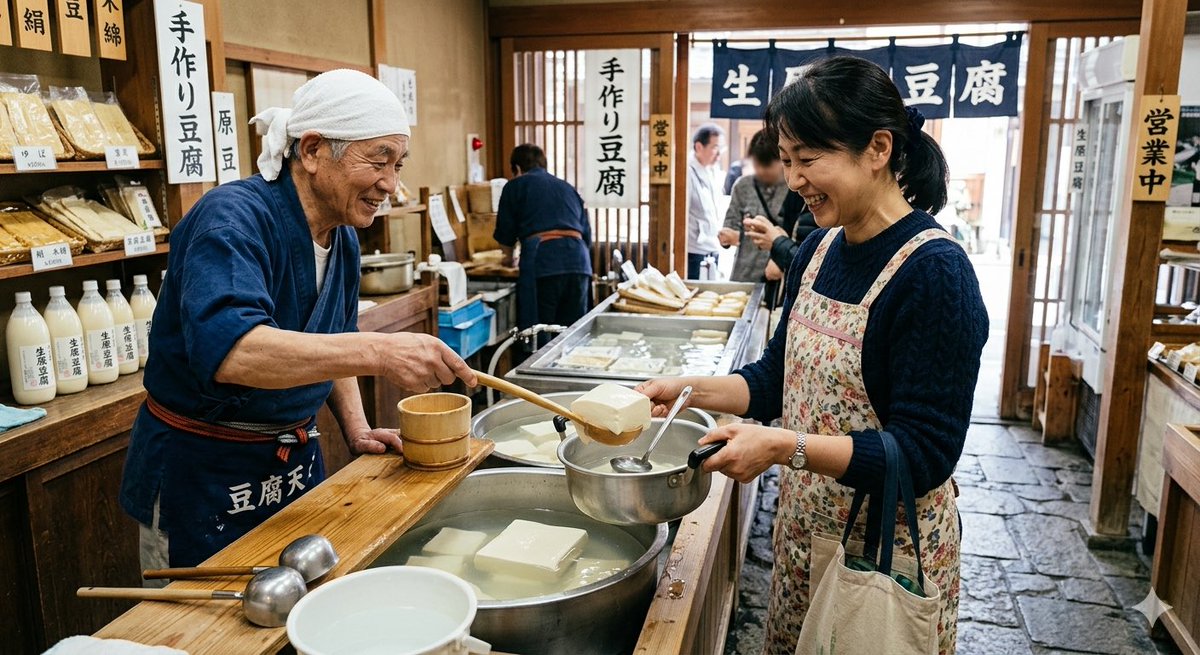 fa3487's tweet photo. 私の子供の頃
・容器は瓶、缶
・包むのは紙か布
・豆腐は鍋
・移動は歩くか自転車
※公共交通機関は有りました🚃🚎
この時代に戻るのかな🤔
 #今昔物語 #AI #Gemini #画像生成 https://t.co/NamIyOErn1
