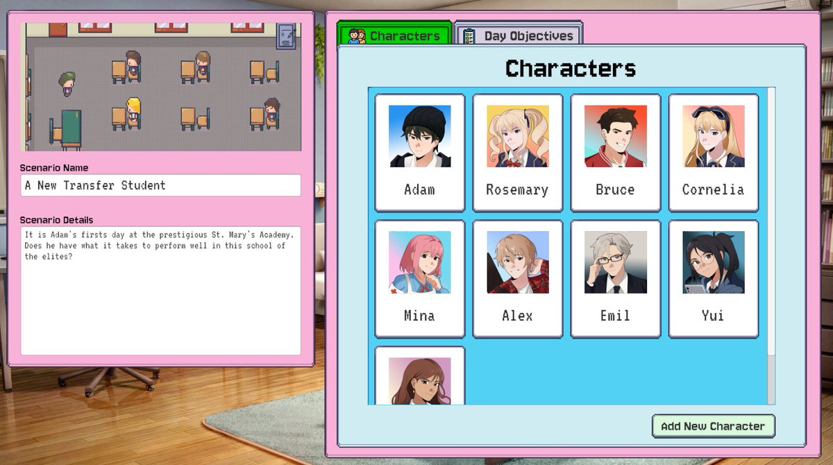 starforgesoft's tweet photo. Preview screenshots of the Scenario Editor and Character Editor of AI School Simulator.

#IndieGameDev #GameDev #AI #AIGame #SimulationGame #LifeSim #Steam #WishlistOnSteam #Unity #IndieDev #PCGaming #AISchoolSimulator #JRPG #VisualNovel https://t.co/cr7fZDcDFW