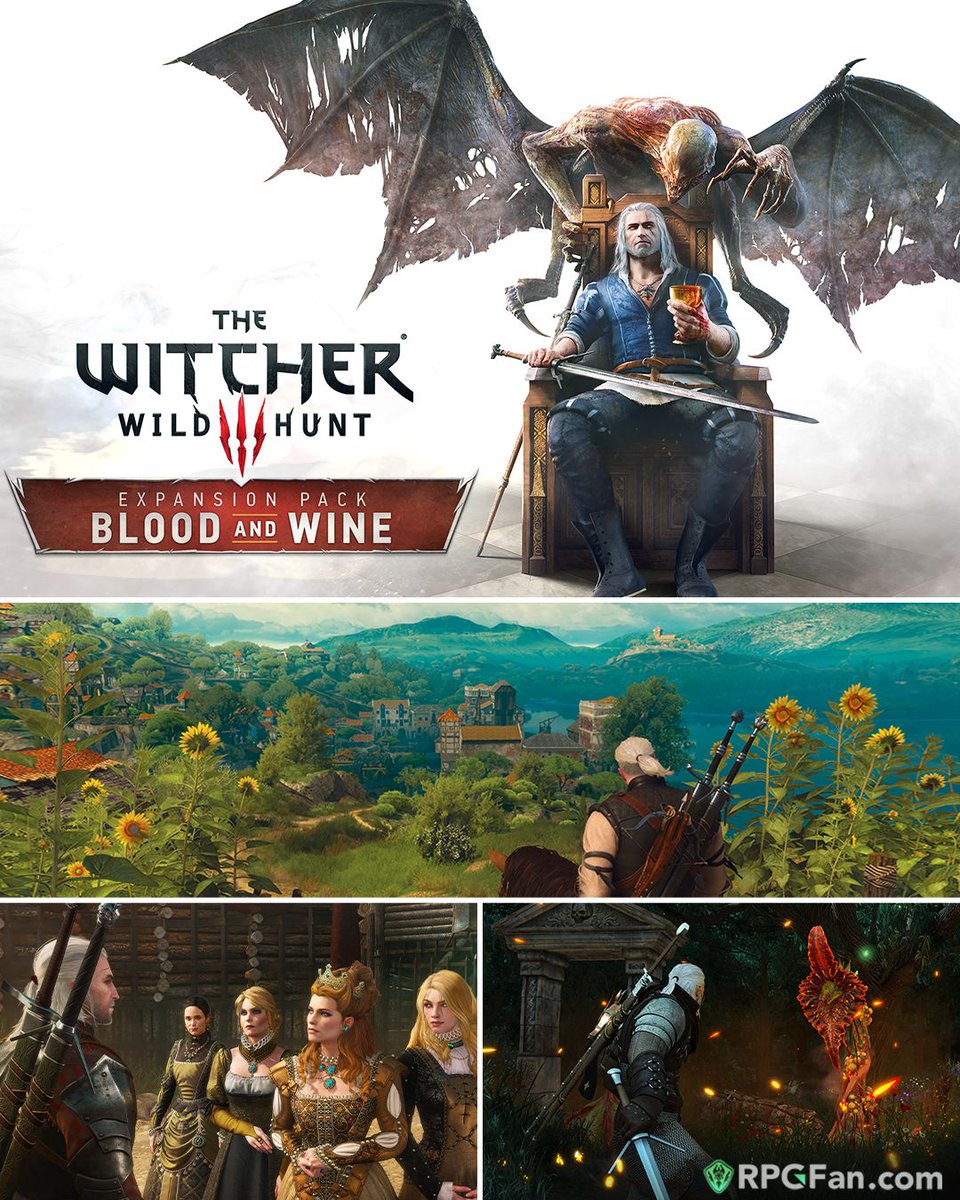 rpgfancom's tweet photo. The Witcher 3 – Blood and Wine expansion was out 10 years ago (2016)!🍷 Not often we cover DLC birthdays, but let's also mention the game's 60 MILLION sales milestone, and celebrate the recent "Songs of the Past" DLC for 2027... What an encore! 

Media: https://t.co/NfFxEfhqCN https://t.co/373kXR2Bue