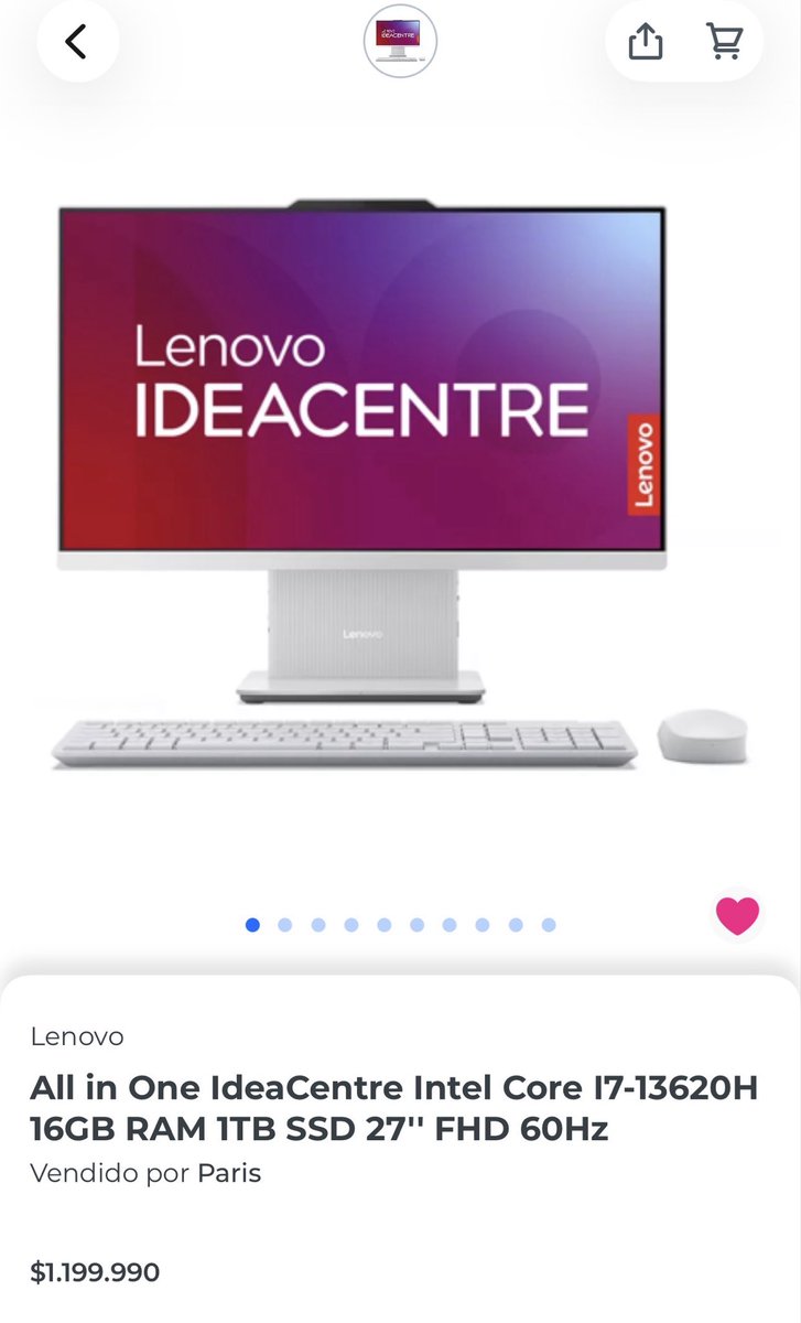 LuisAlejan's tweet photo. Hace días venía mirando este pc por si baja más de los 1.049M que publicaba paris en la web y ahora acaban de subir precio a 1.199M antes del inicio del cyber jaja dejo la foto Chantas @tiendas_paris https://t.co/gptyvrWquA