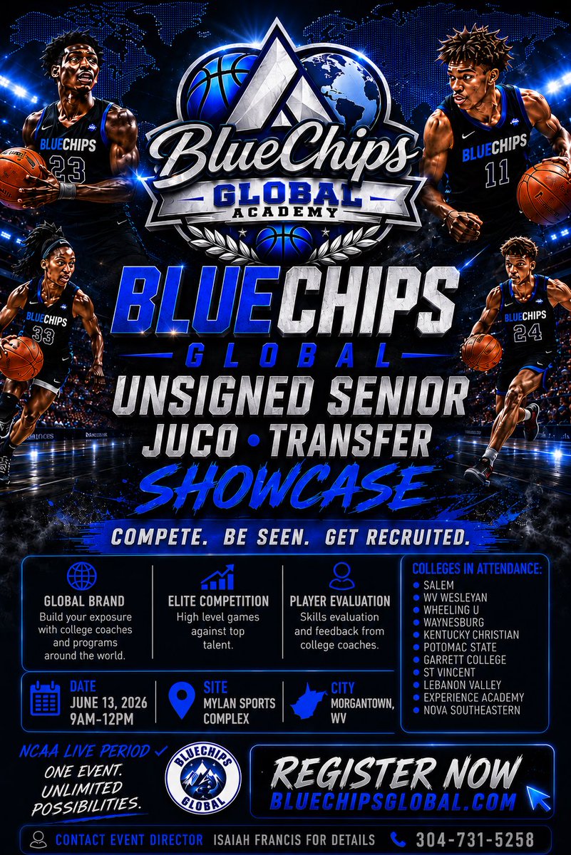 BlueChipsGlobal's tweet photo. Add @bethanywvmbb and coach  @BrianBshaw to the list June 13th! https://t.co/uHR5Z3DMot