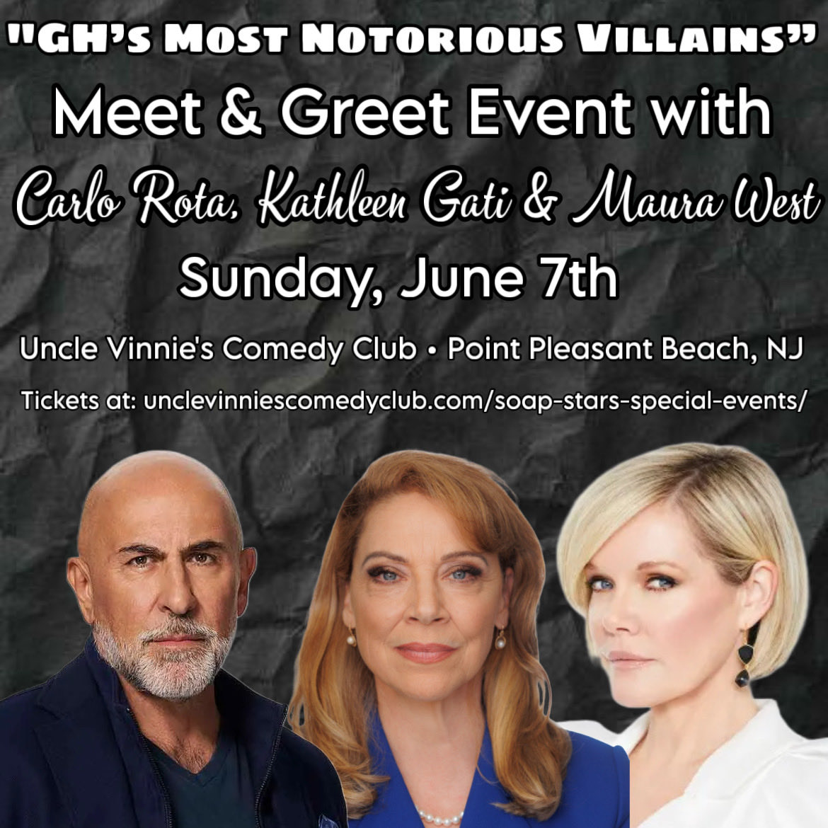 UNCLEVINNIESCC's tweet photo. We are just one week away!  Are you ready for an unforgettable weekend with Carlo Rota, @gatitweets &amp; @MauraWest ?  It’s not too late to get your tickets!  https://t.co/Ar5607ttEY https://t.co/sEHMKKZGVl