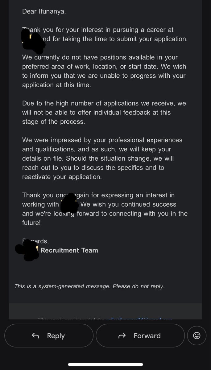 smbclient1's tweet photo. All rejection emails and honestly I’m still grateful.  

A year ago  I didn’t even know what cybersecurity meant . 

Now I’m interviewing for cybersecurity roles  and getting closer with every attempt.

One day the “unfortunately” emails will turn into offer letters . 

Next!!! https://t.co/9wGOOJ0tG7