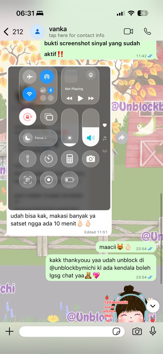fireywork's tweet photo. Unblock imei kamu dimichi cuma 100 rb an dapat FAST PROSES, Full Garansi dan Bisa pay akhir😍🔥

Kontak aku di wa / liat langsung testimoni dibawah sini yaa

wa : https://t.co/1dXWjtxmi0
testi : https://t.co/U859iQsADm https://t.co/RdVcPKhoRb