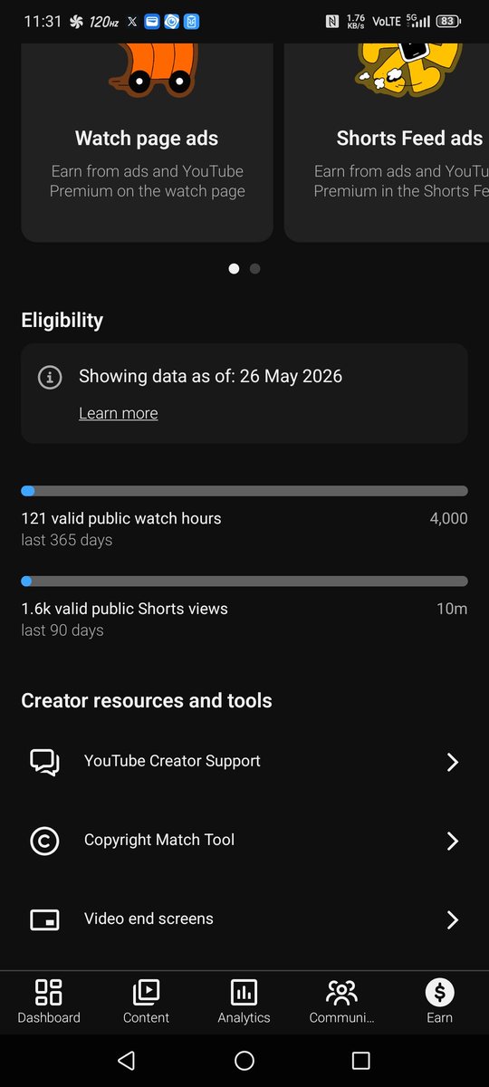 ToniRawGazer's tweet photo. @TeamYouTube why did my hours of watch time go from 846 down to 121 https://t.co/34x9guBCBT