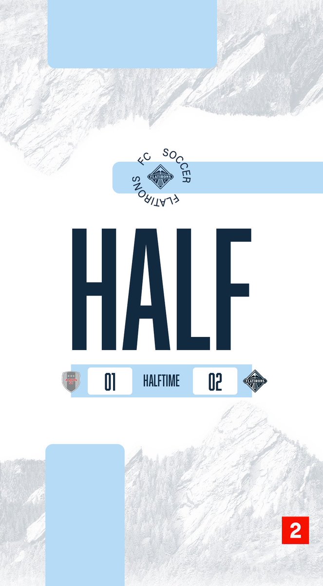 flatirons_fc's tweet photo. 45’ | Up by one at the break

2-1, FLA 
#UpTheIrons | #ALBvFLA | #Path2Pro https://t.co/AlEBAiwVIS