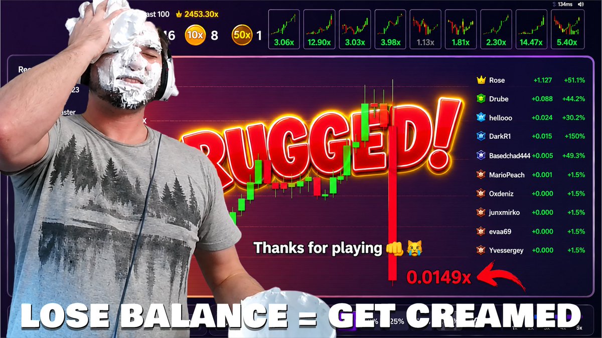 RugsDotFunX's tweet photo. 🚨 NEW YOUTUBE VIDEO IS OUT! 🚨

Win big or get whipped | lose balance = get CREAMED 🍨

Like, RT &amp; Subscribe (Video below) 👇 https://t.co/bqsrQzD3oG