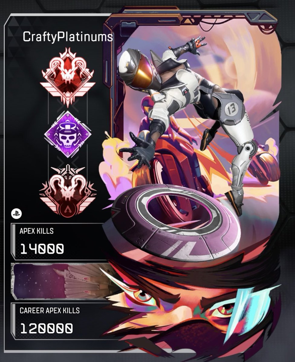 CraftyPlatinums's tweet photo. Achieved 120,000 kills in Apex! #apexlegends #axel https://t.co/W6E3heK4mn