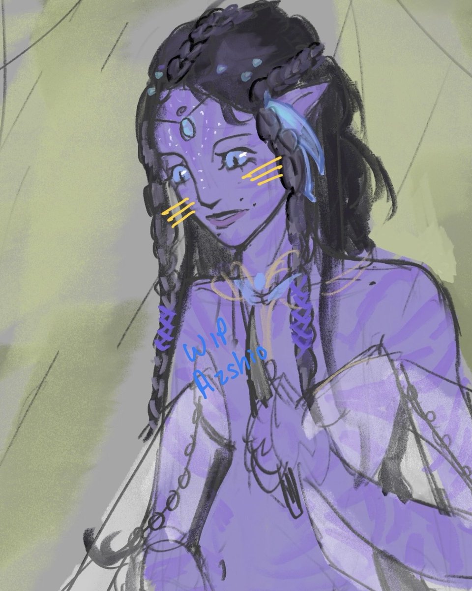 Azshioart's tweet photo. Looking for mutuals ( ˘ ³˘)♥︎
Art study ~ my oc Zir'et 
Reference “Canto de amor” by Mariano Benlliure
#avataroc #Avatar #artmootsㅤㅤㅤㅤ https://t.co/yDZ7Q2kUd3