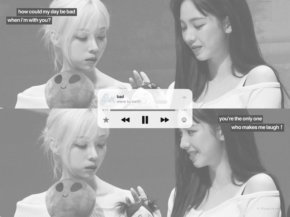 quinwntr's tweet photo. dawn (w) being the only one who makes indigo (k) laugh

— #winrina / #jiminjeong super short one-shot filo au https://t.co/Hc5R89OiWS