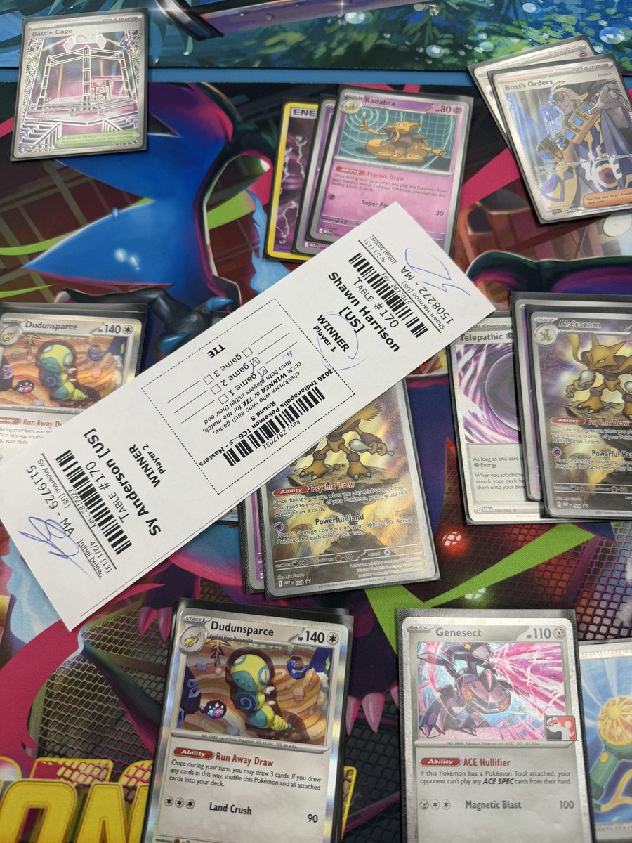 UncleB0n3s's tweet photo. Thank you, Indy! The little guy’s opening round regional busted luck streak continues (Lopunny into Chomp and Lucario does not work). 

Dad on the other hand… locked up my first day 2, and took 227/1974.  I had one goal this year. ✅ Another hot run with spoons… https://t.co/NNMnRCYi7d