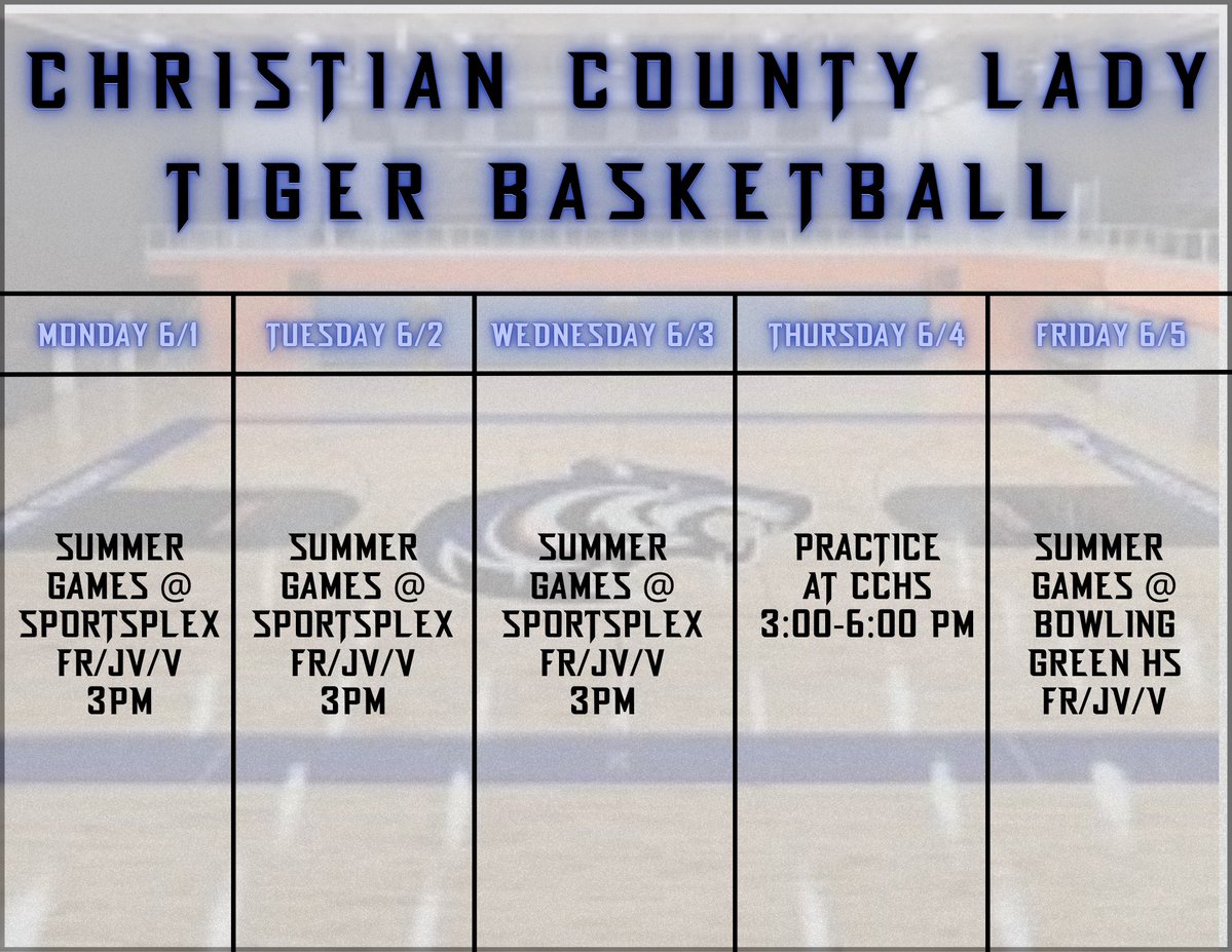 LadyTiger_Hoops's tweet photo. 🧡💙Summer games begin this week for the Lady Tigers! Please come out and support the ladies as we hit the floor for the first time!  

#DriveTheCultureOfCAB #TrustTheProcess https://t.co/svz3haT2aZ
