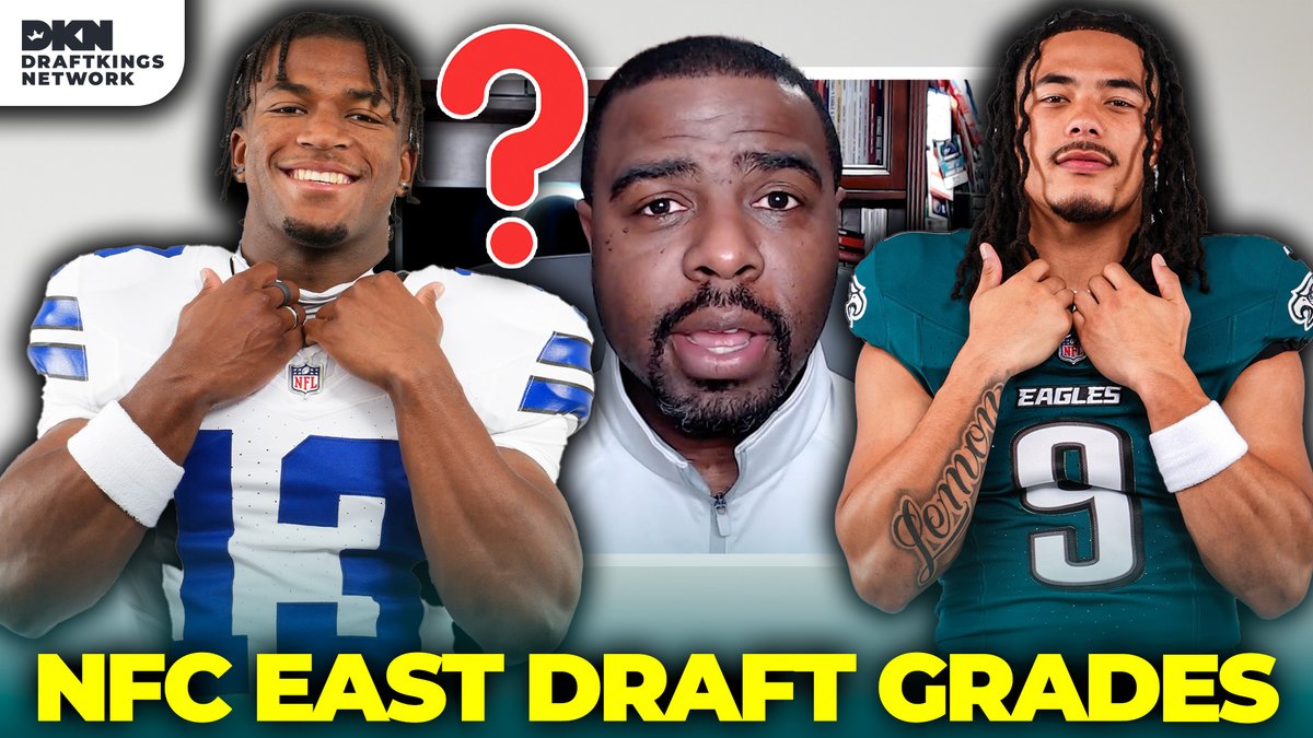 RossTuckerPod's tweet photo. New College Draft!

@RossTuckerNFL &amp; @FBallGameplan break down the complete draft classes for each team in the NFC East going player by player:

- Dallas Cowboys: 2:25
- New York Giants: 10:25
- Philadelphia Eagles: 17:25
- Washington Commanders: 22:50 https://t.co/FutOlSQsYA