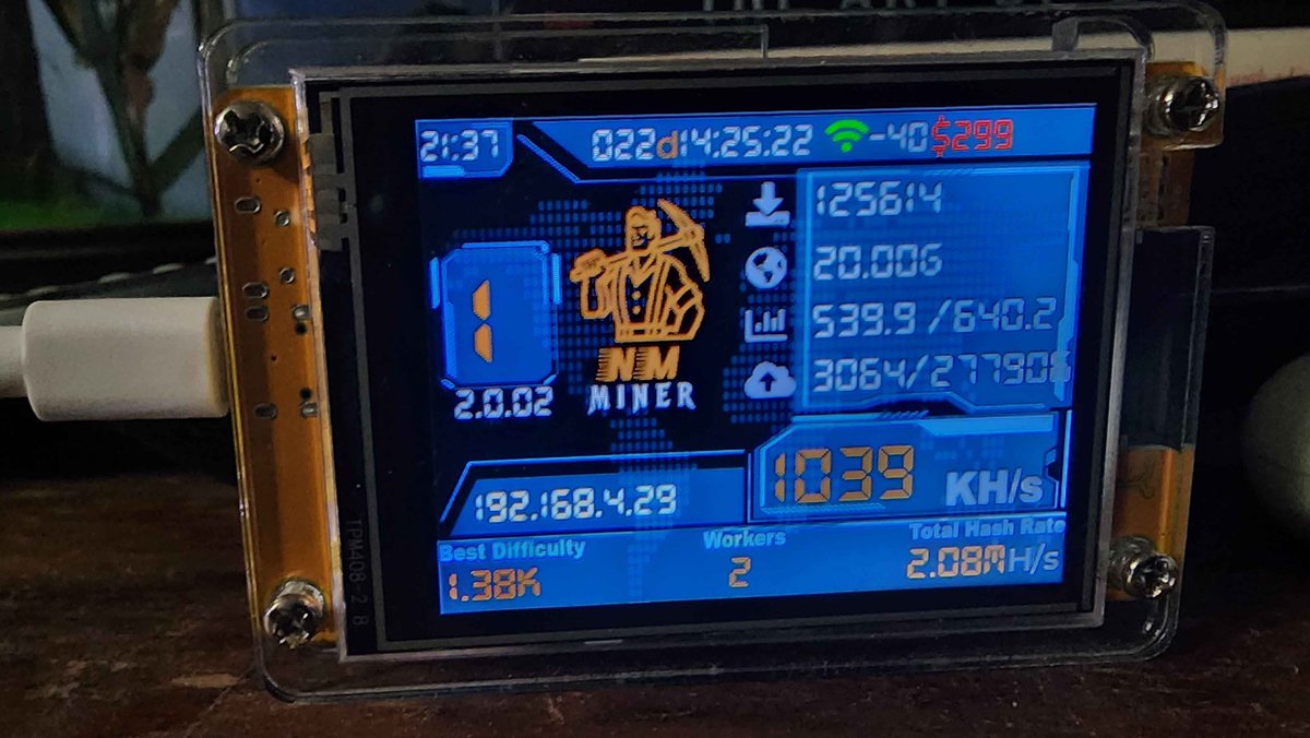 HeliosPool's tweet photo. I added the CHTA meme coin to have fun with the Nerds. I've seen a few BLOCK FOUNDs attributed to an esp32, but could not fully trust it as I've been refining my script. But, here you go - a user reported his NMMiner successfully hit and got paid out - congrats @JohnnyOrange! https://t.co/L5tgjF73Tq